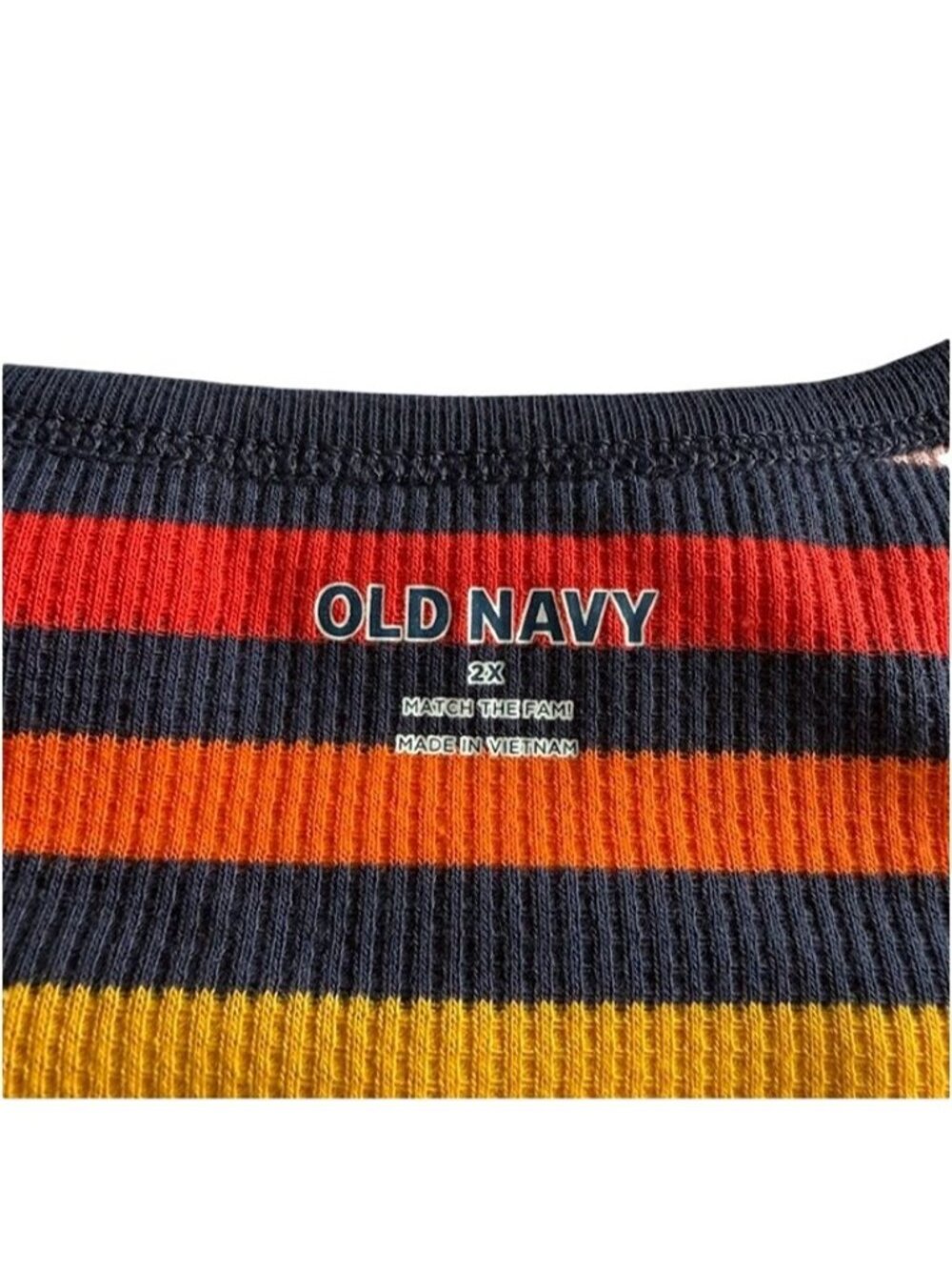 Old Navy Womens Long Sleeve Striped Ribbed Crewneck Top Multicolor Size 2X - Picture 3 of 4